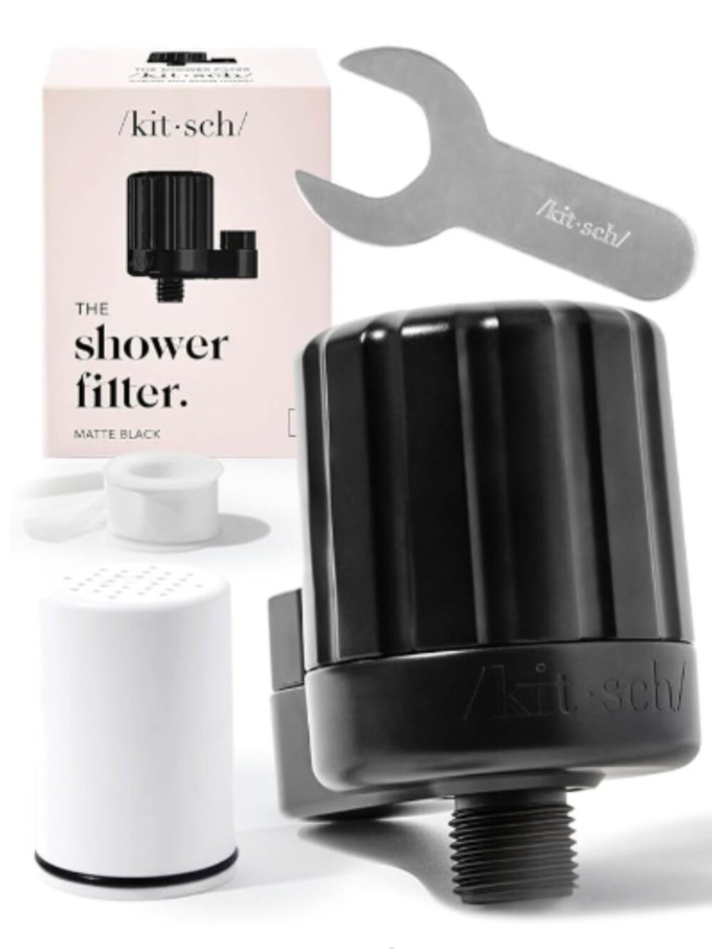 MSRP $49 – Kitsch Purifying Shower Filter – Black – NIB